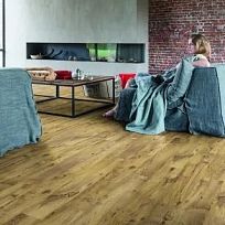 КАШТАН ВИНТАЖНЫЙ НАТУРАЛЬНЫЙ  КВАРЦ ВИНИЛ  QUICK STEP LVT  BLOS BASE