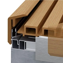 F - ПРОФИЛЬ (WPC + АЛЮМ.) MAPLE ТЕРРАСНАЯ ДОСКА  LEGRO ULTRA NATURALE в интерьере 