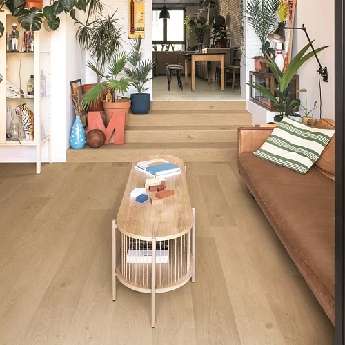 ДУБ БЕРЕГОВОЙ БЕЖЕВЫЙ КВАРЦ ВИНИЛ QUICK STEP LVT ALPHA VINYL BLOS